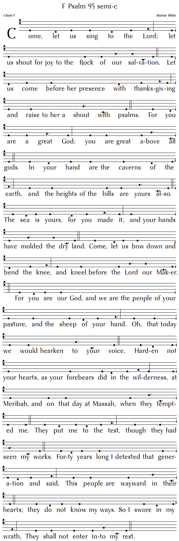 F Psalm 95-semi-c