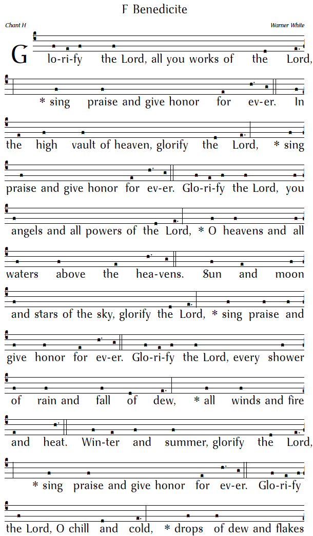 F Benedicite-1