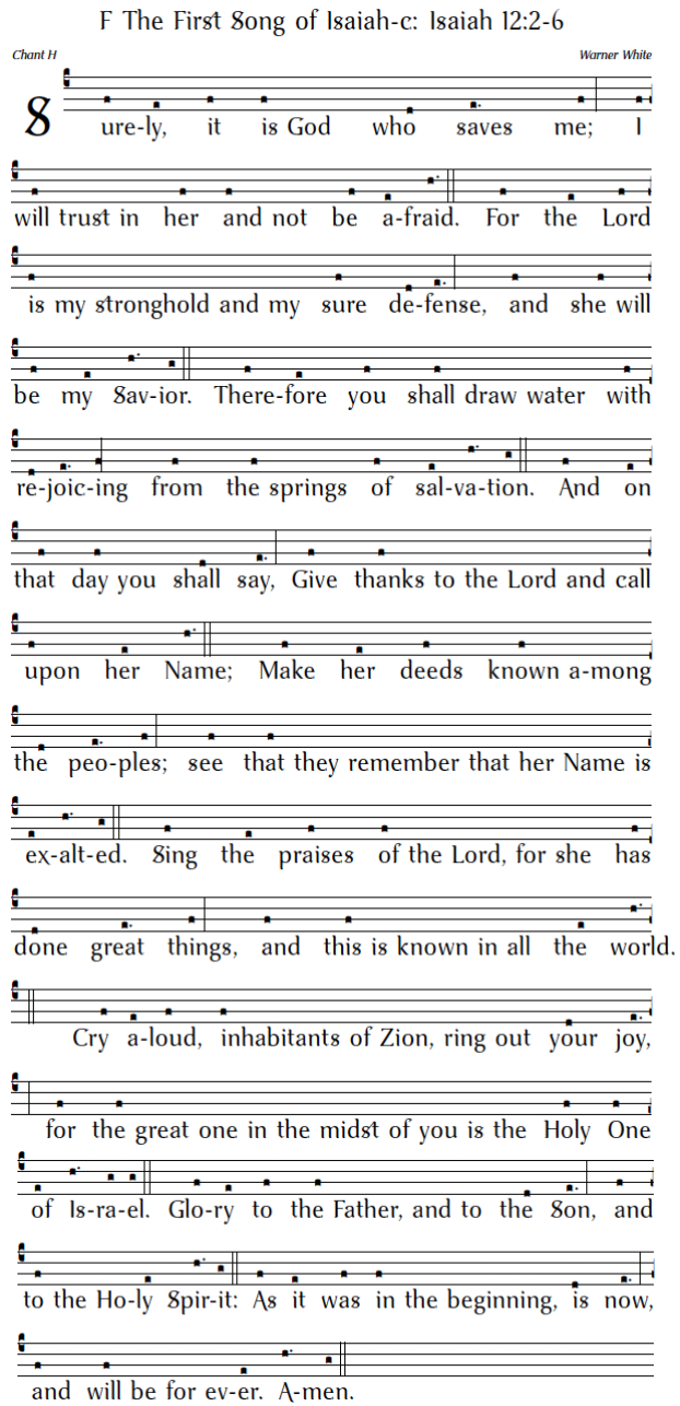 F The First Song of Isaiah-c