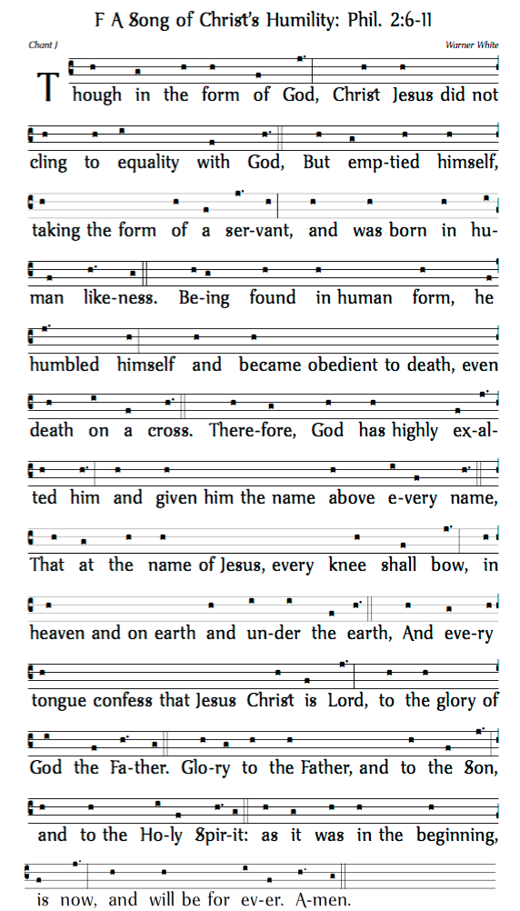 F A Song of Christ's Humility